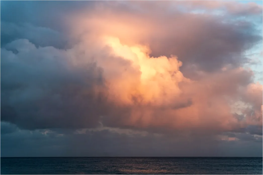 Detail Tropical Storm Clouds Over Ocean Number 8