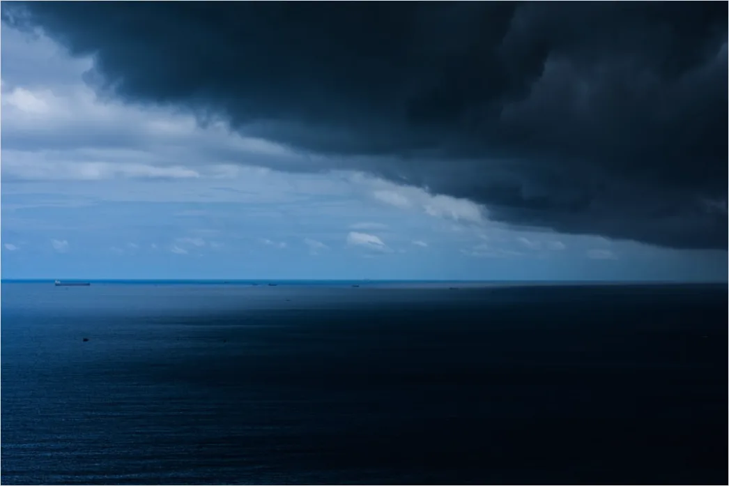 Detail Tropical Storm Clouds Over Ocean Number 9