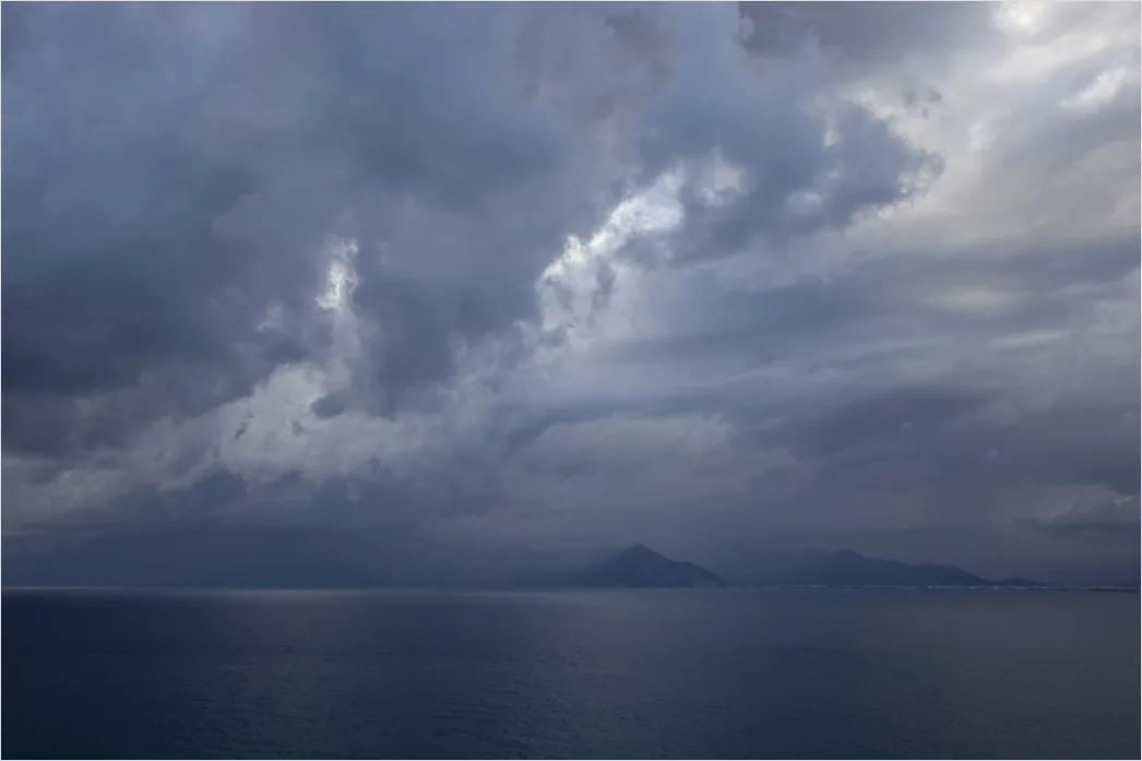 Detail Tropical Storm Clouds Over Ocean Number 10