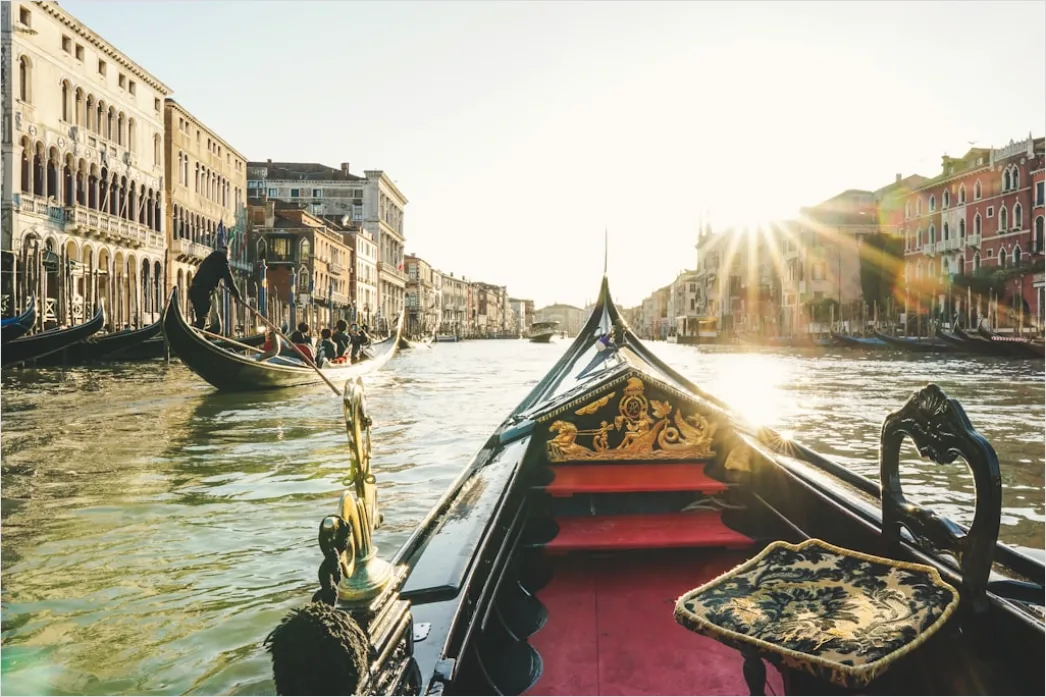 Venice Gondola Canal Morning Light 396c