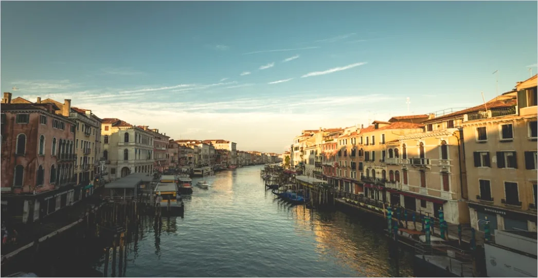 Detail Venice Gondola Canal Morning Light Number 2
