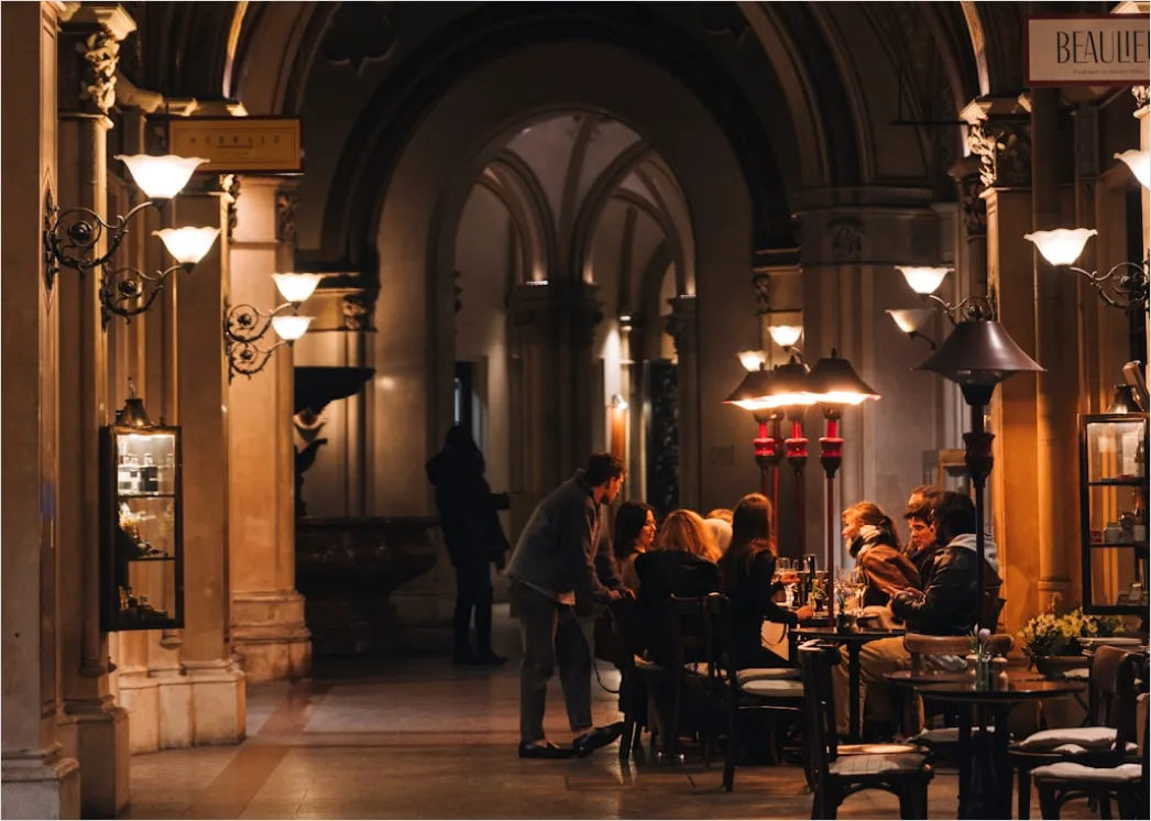 Vienna Historic Cafe Interior Scene 7770