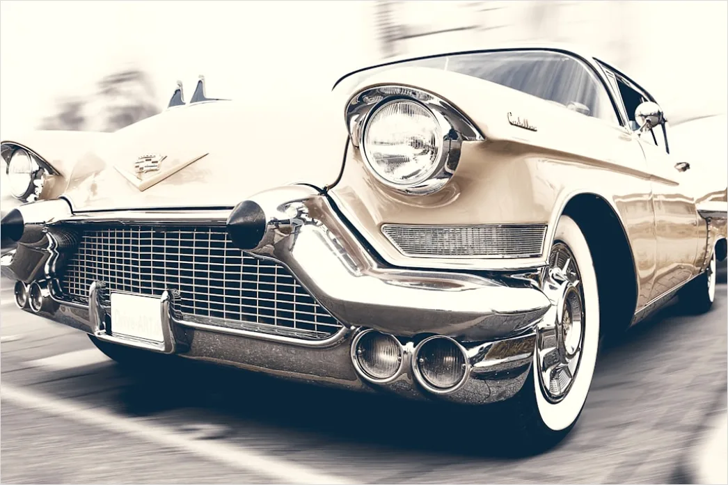 Detail Vintage Car Illustration 1950s Number 11