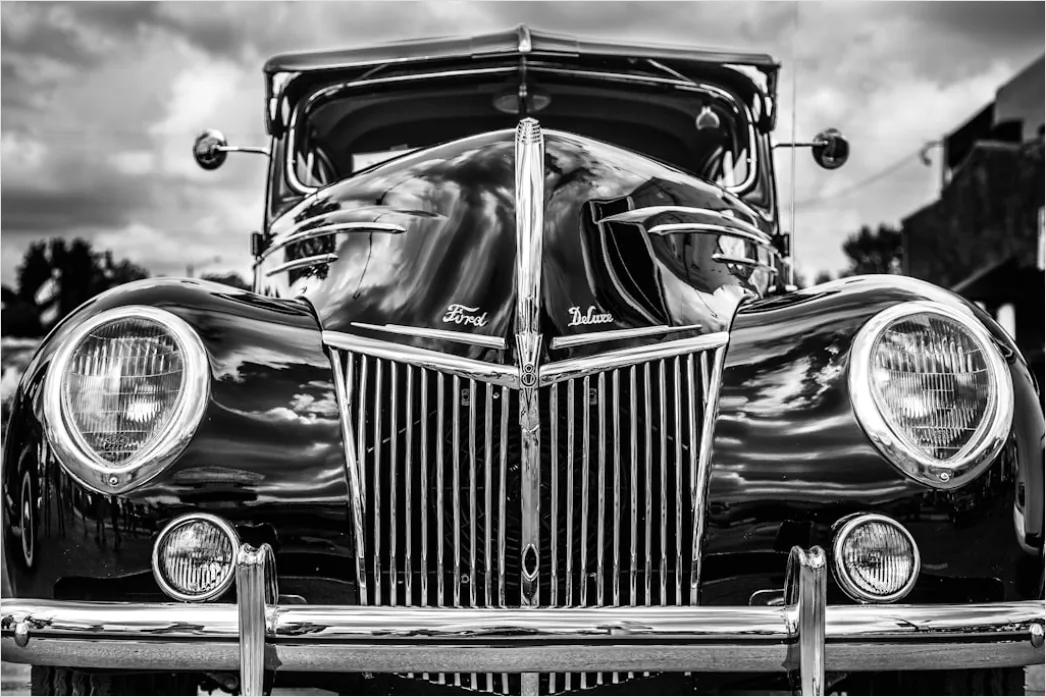 Detail Vintage Car Illustration 1950s Number 17