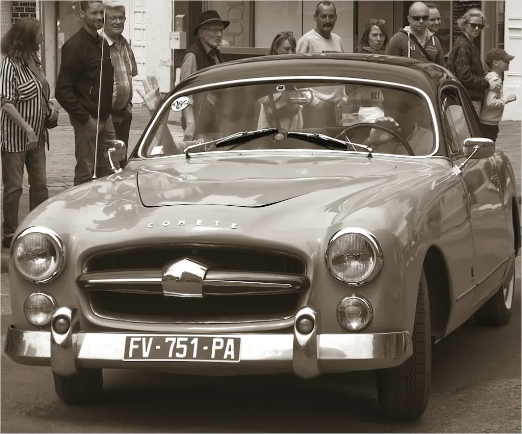 Detail Vintage Car Illustration 1950s Number 19
