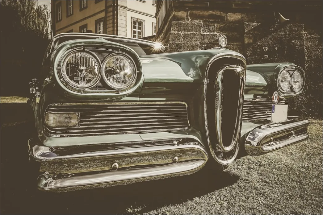 Detail Vintage Car Illustration 1950s Number 5