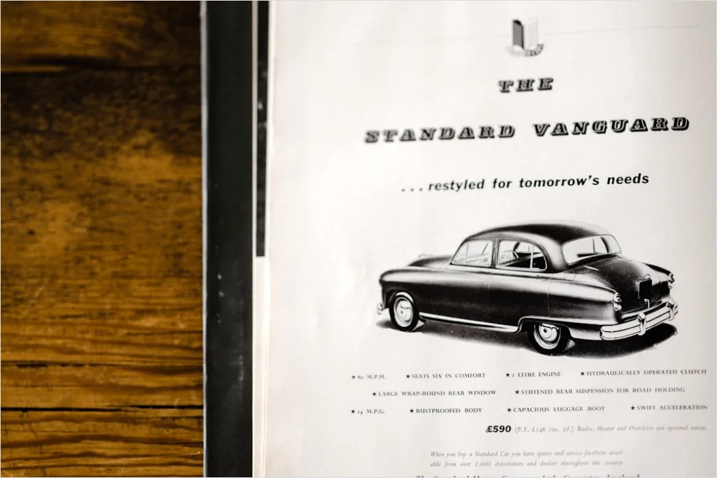 Detail Vintage Car Illustration 1950s Number 7