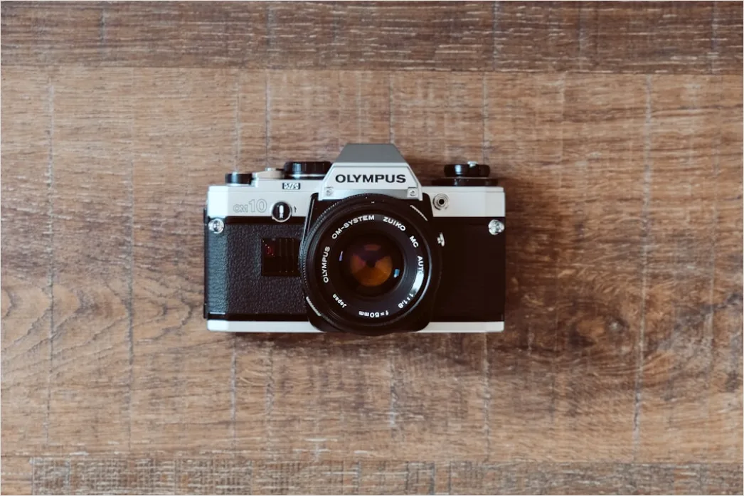 Vintage Film Camera Flat Lay 6620