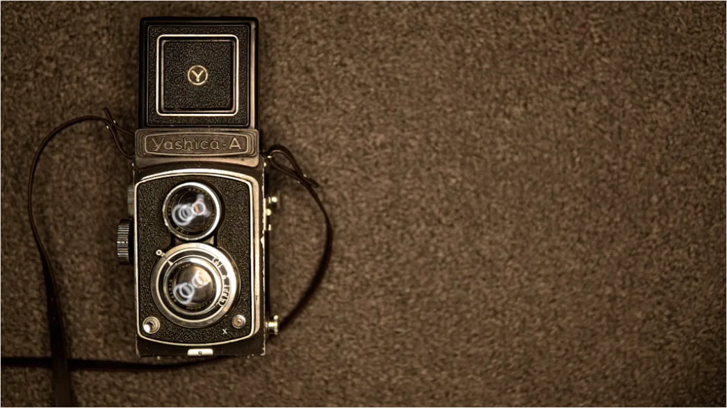 Detail Vintage Film Camera Flat Lay Number 2