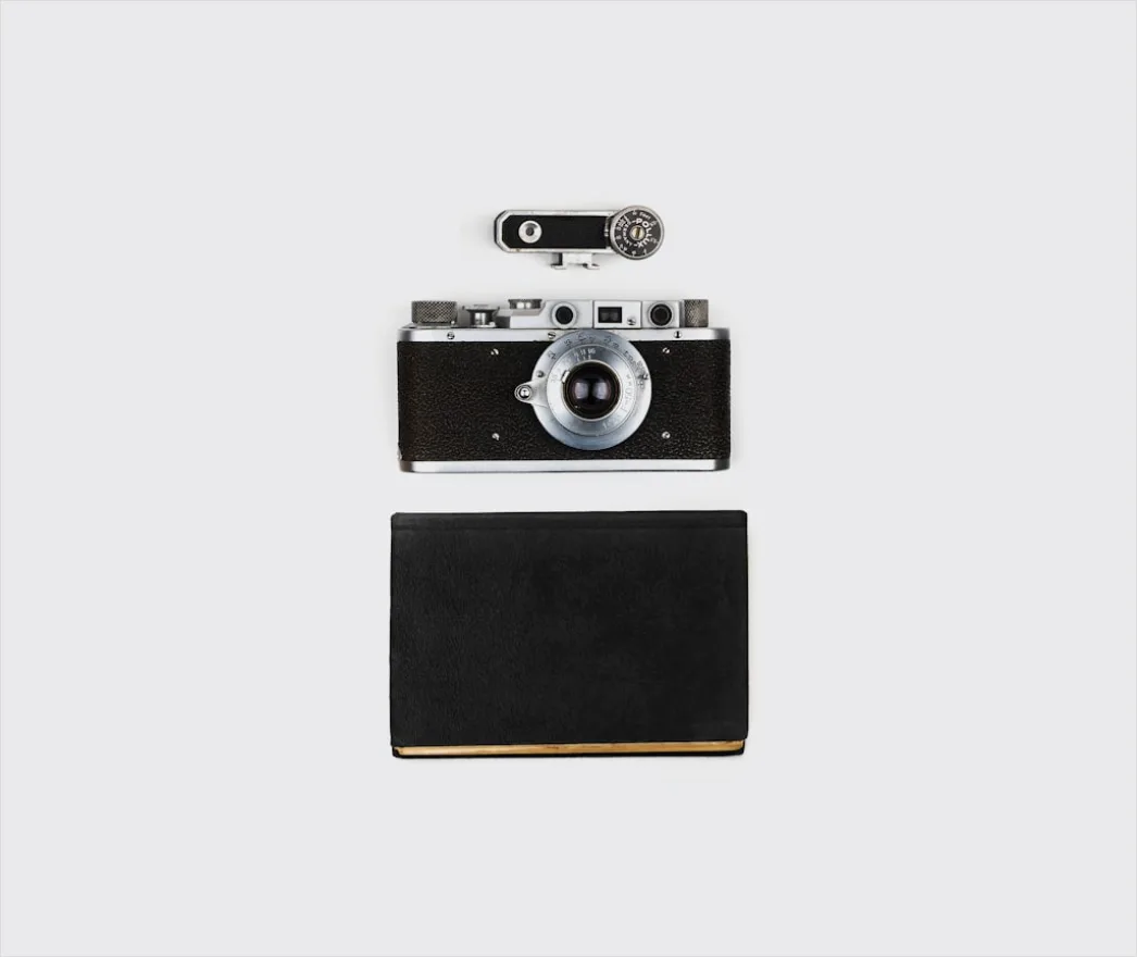 Detail Vintage Film Camera Flat Lay Number 13