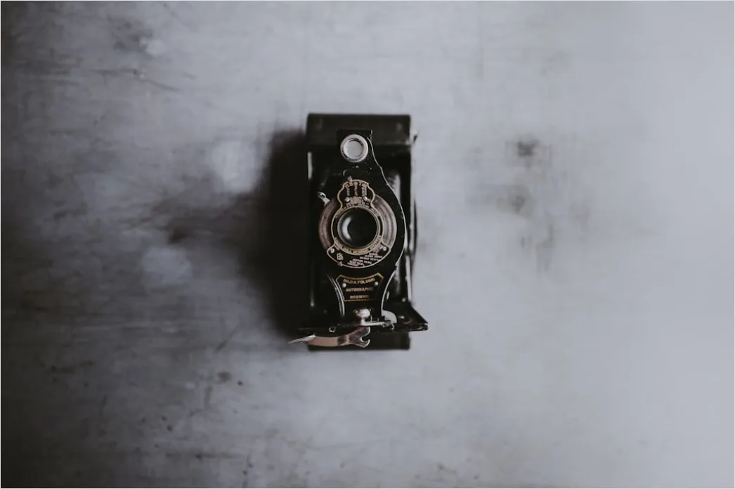 Detail Vintage Film Camera Flat Lay Number 18