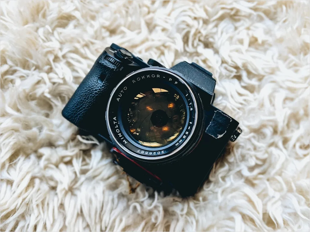 Detail Vintage Film Camera Flat Lay Number 20