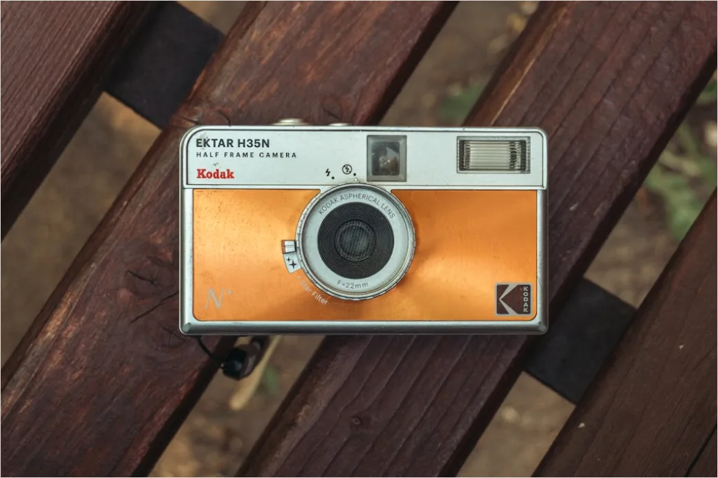 Detail Vintage Film Camera Flat Lay Number 3
