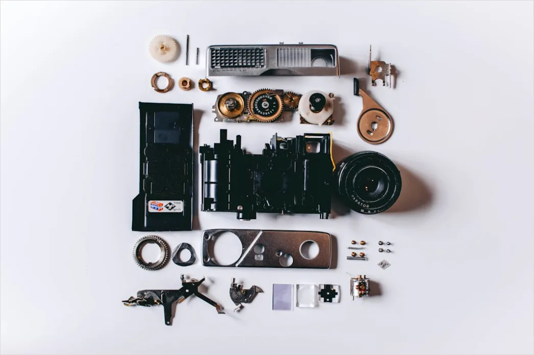 Detail Vintage Film Camera Flat Lay Number 5