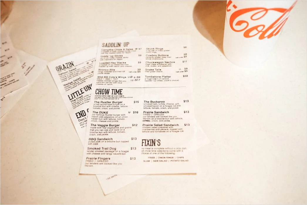 Detail Vintage Menu Template Design Number 19
