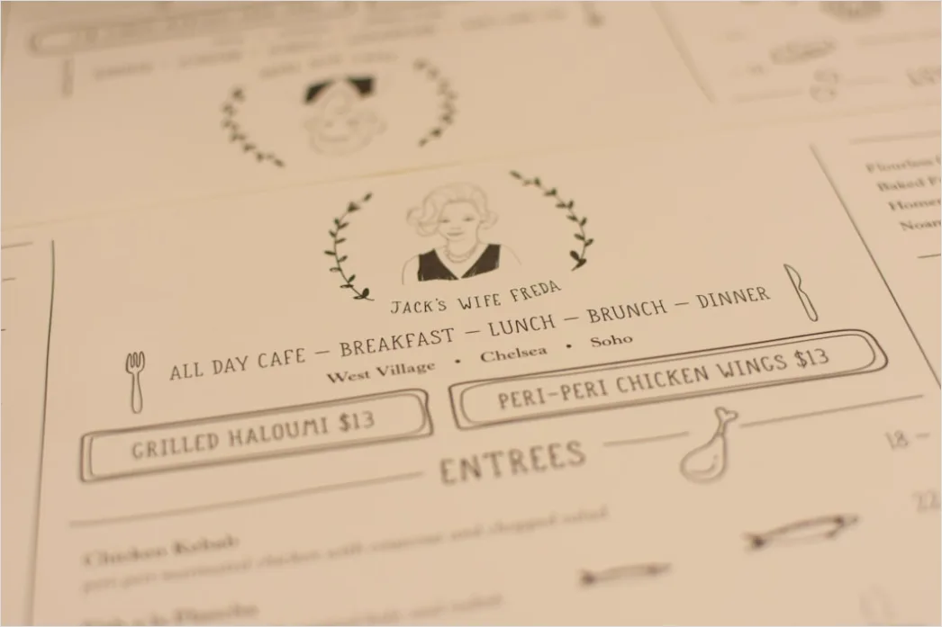 Detail Vintage Menu Template Design Number 3