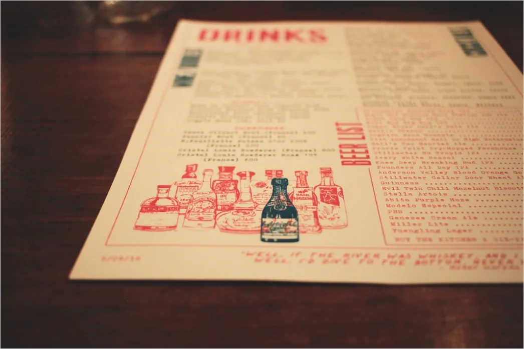 Detail Vintage Menu Template Design Number 10