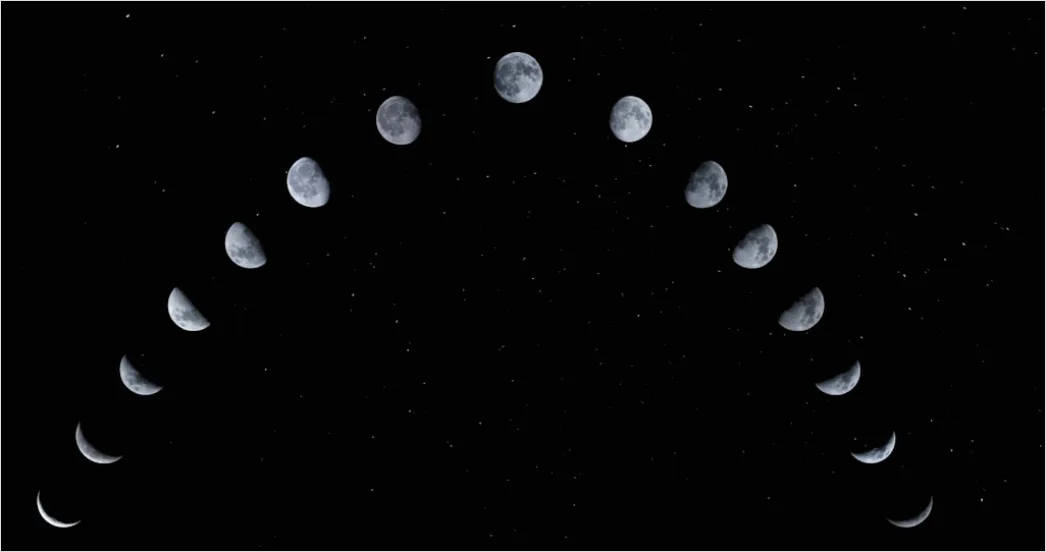 Detail Vintage Moon Phases Illustration Number 13