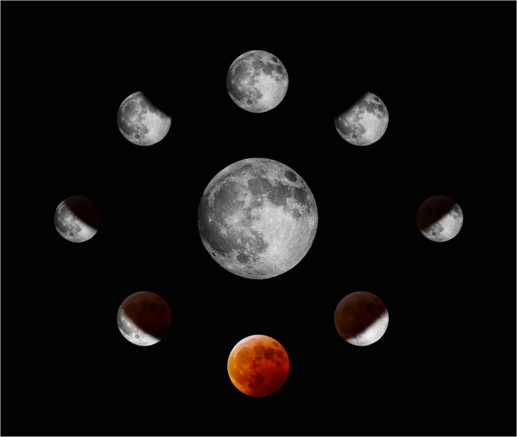 Detail Vintage Moon Phases Illustration Number 20