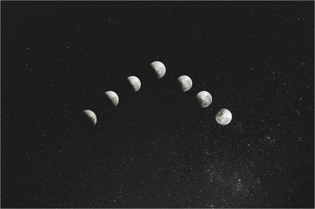 Detail Vintage Moon Phases Illustration Number 4