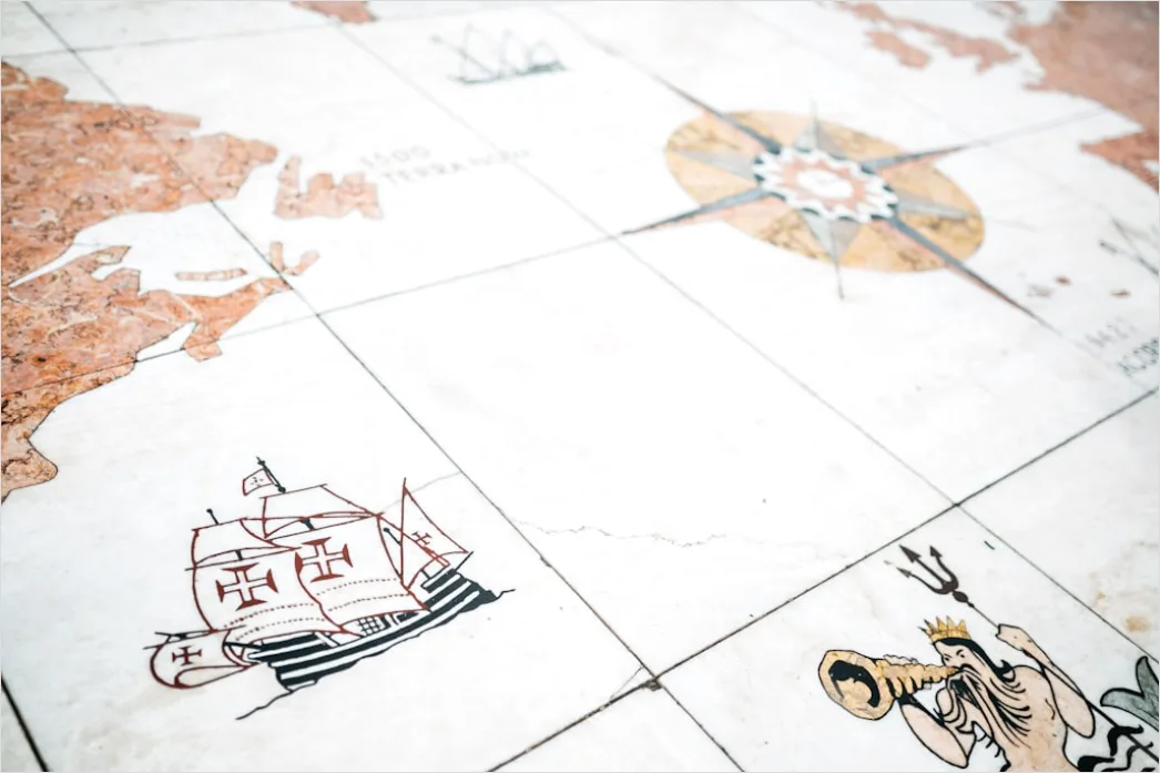 Detail Vintage Nautical Map Background Number 4