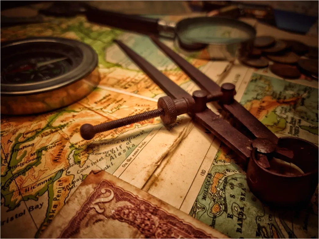 Detail Vintage Nautical Map Background Number 7