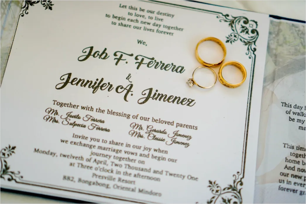 Detail Vintage Wedding Invitation Template Number 3
