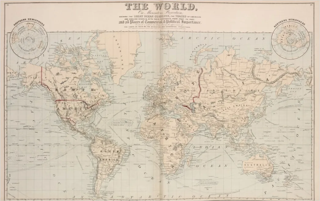 Vintage World Map Background 4c09
