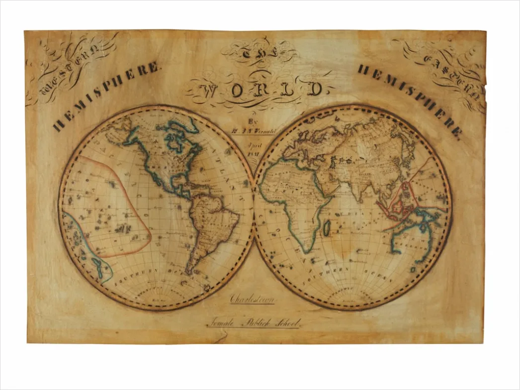 Detail Vintage World Map Background Number 13
