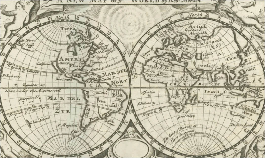Detail Vintage World Map Background Number 4