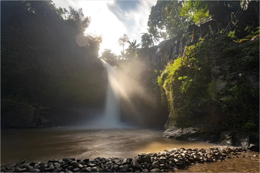 Detail Waterfall Long Exposure Forest Scene Number 6