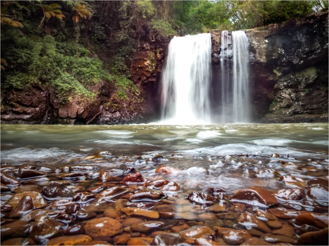 Detail Waterfall Long Exposure Forest Scene Number 9